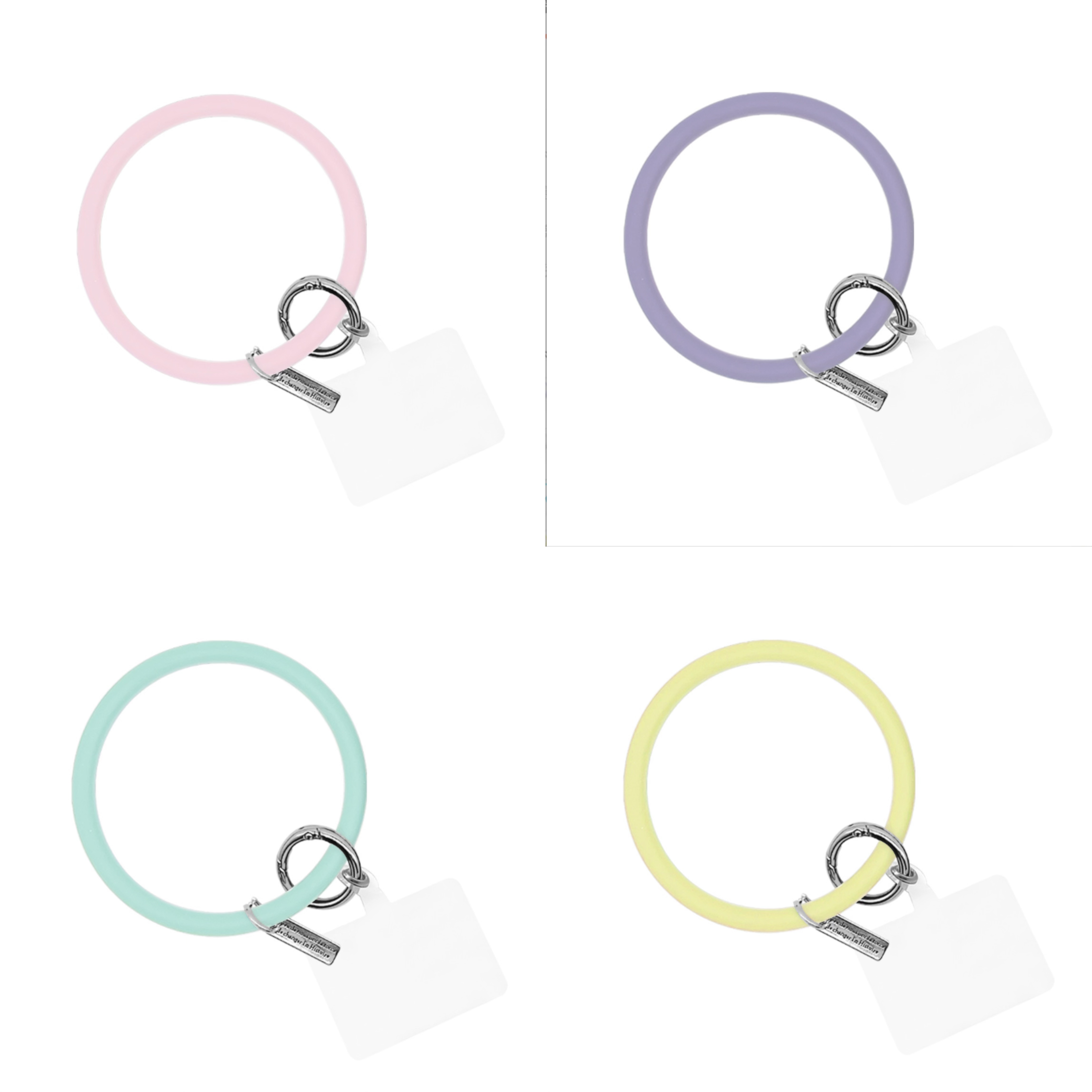 Wholesale silicone keychain wristbands, portable phone straps, silicone heart wristbands, anti-drop and anti-lost wristbands