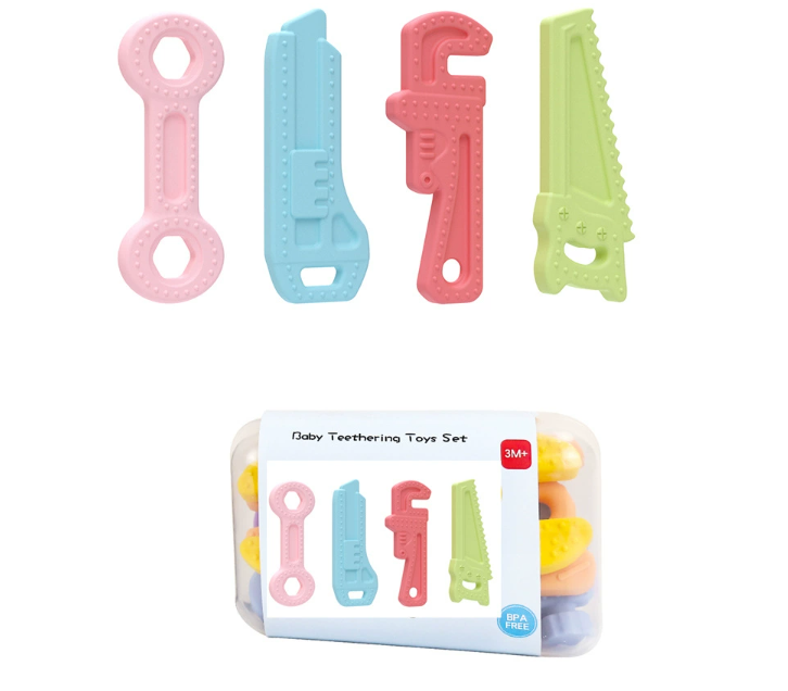 Amazon Hot-Selling Silicone Teething Tools: Pliers, Hammer, Food-Grade Baby Teething Stick, Cross-Border Infant Toys