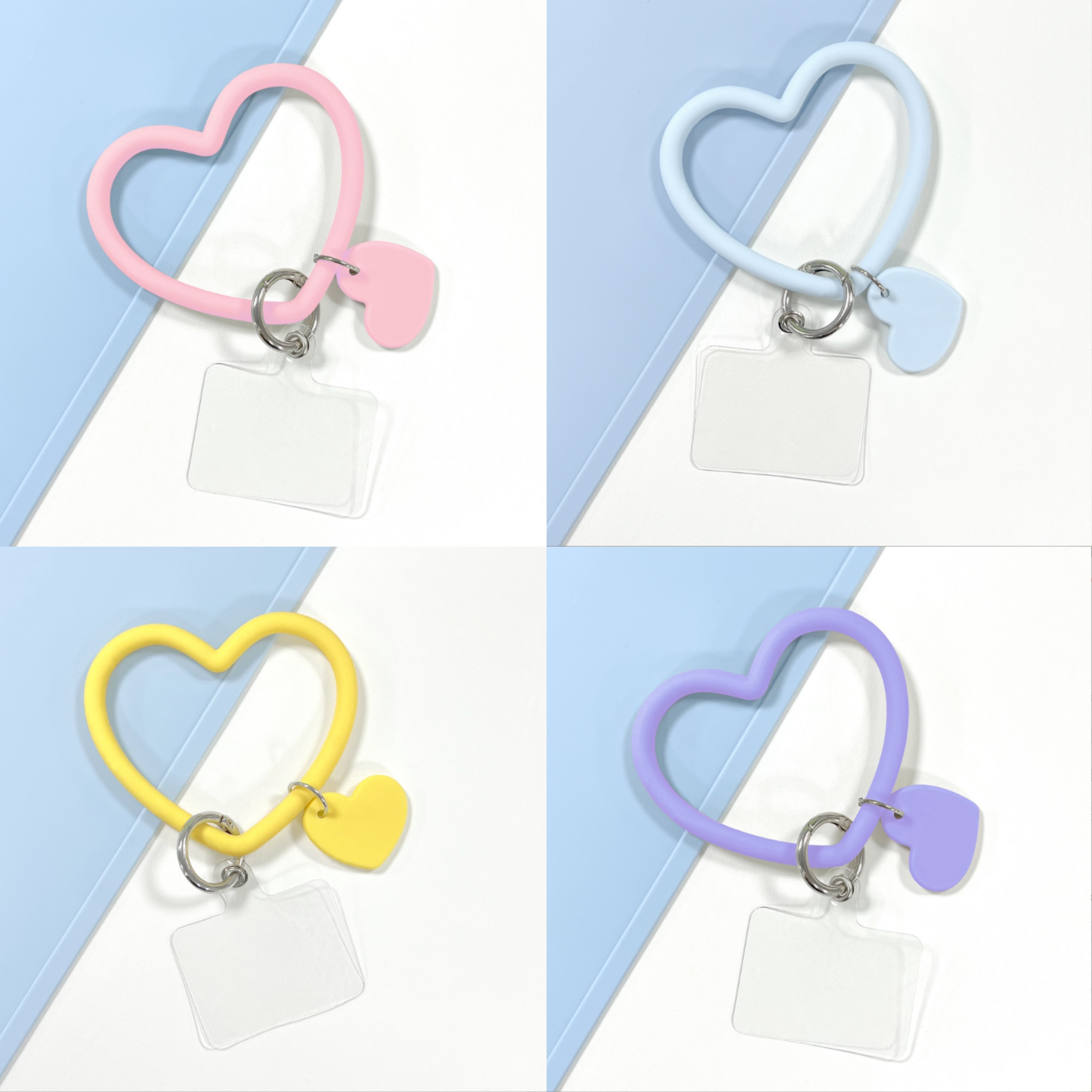 Wholesale silicone keychain wristbands, portable phone straps, silicone heart wristbands, anti-drop and anti-lost wristbands