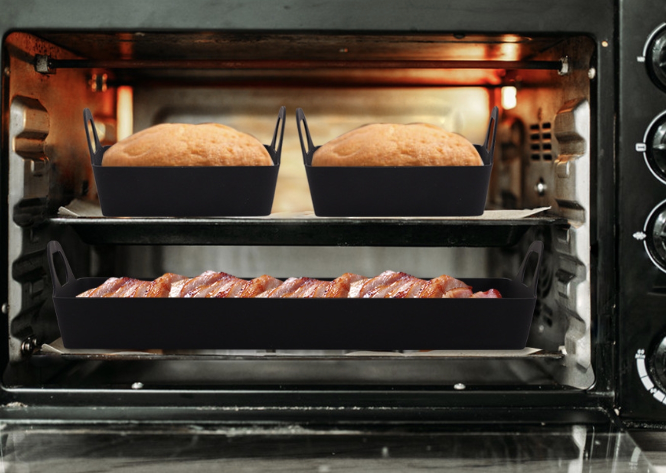 Silicone baking tray set (5)