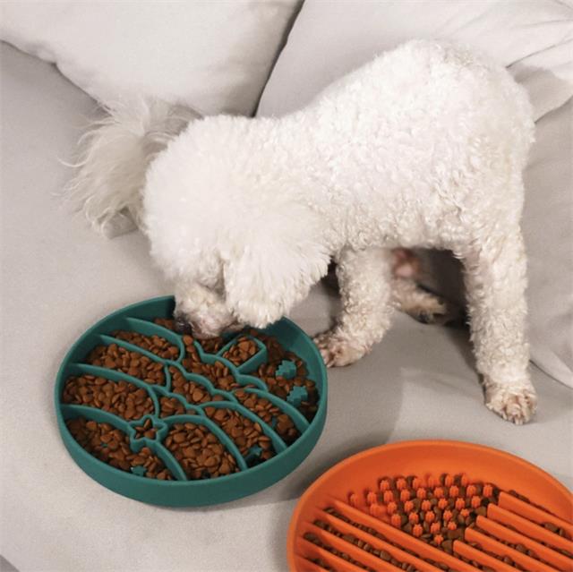 Christmas Pattern Pet Slow Food Bowl
