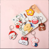 PVC Soft Silicone Keychain Small Pendant Little Animal Car Keychain Charm Cute Couple Cartoon Keychain