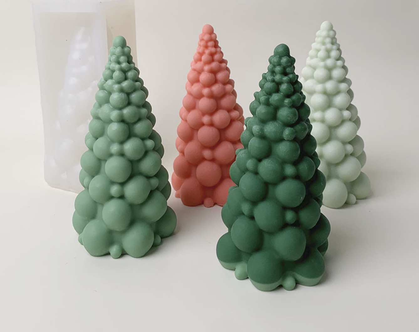 Silicone Christmas Tree Candle Mold (10)