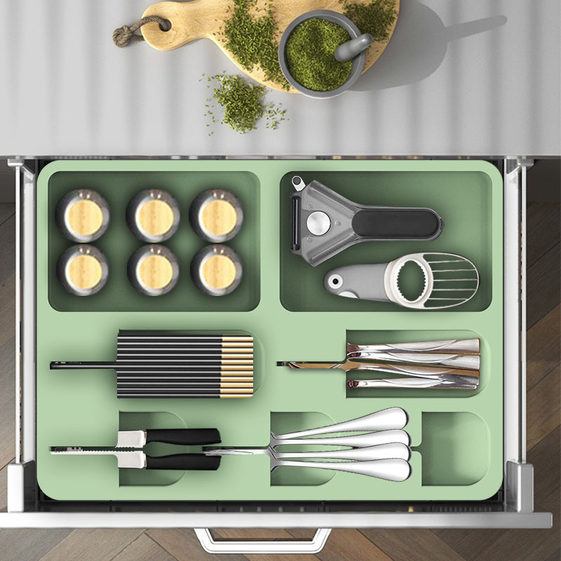 Cross-border Kitchen Cutlery Divider Knife And Fork Drawer Organizer Spoon And Fork Organize