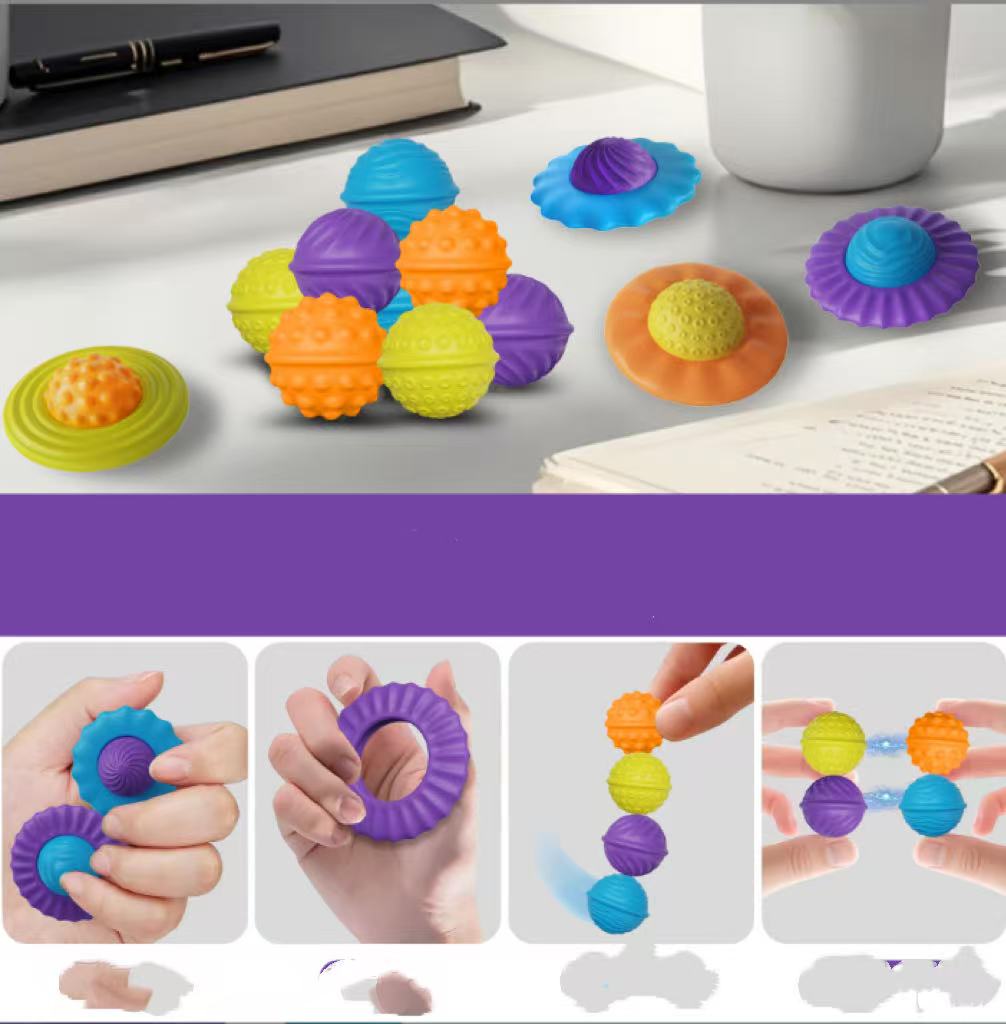 Amazon New Cross-Border UFO Flying Saucer Stress Relief Toy Silicone Decompression Educational Magnetic Sensory Customizable for Children.
