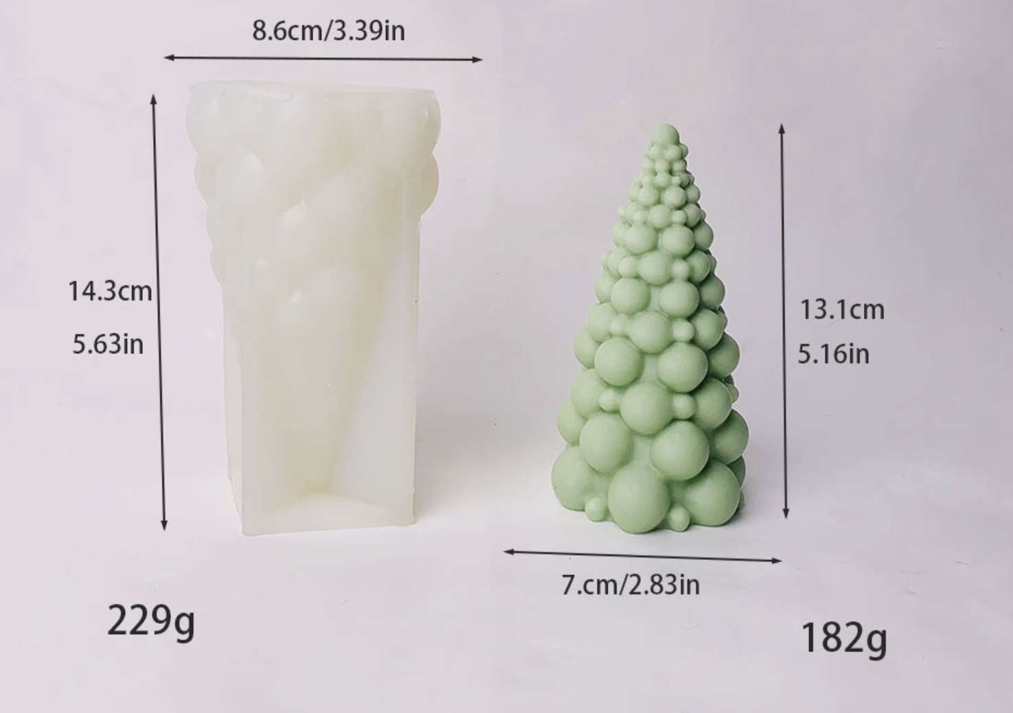 Silicone Christmas Tree Candle Mold (4)