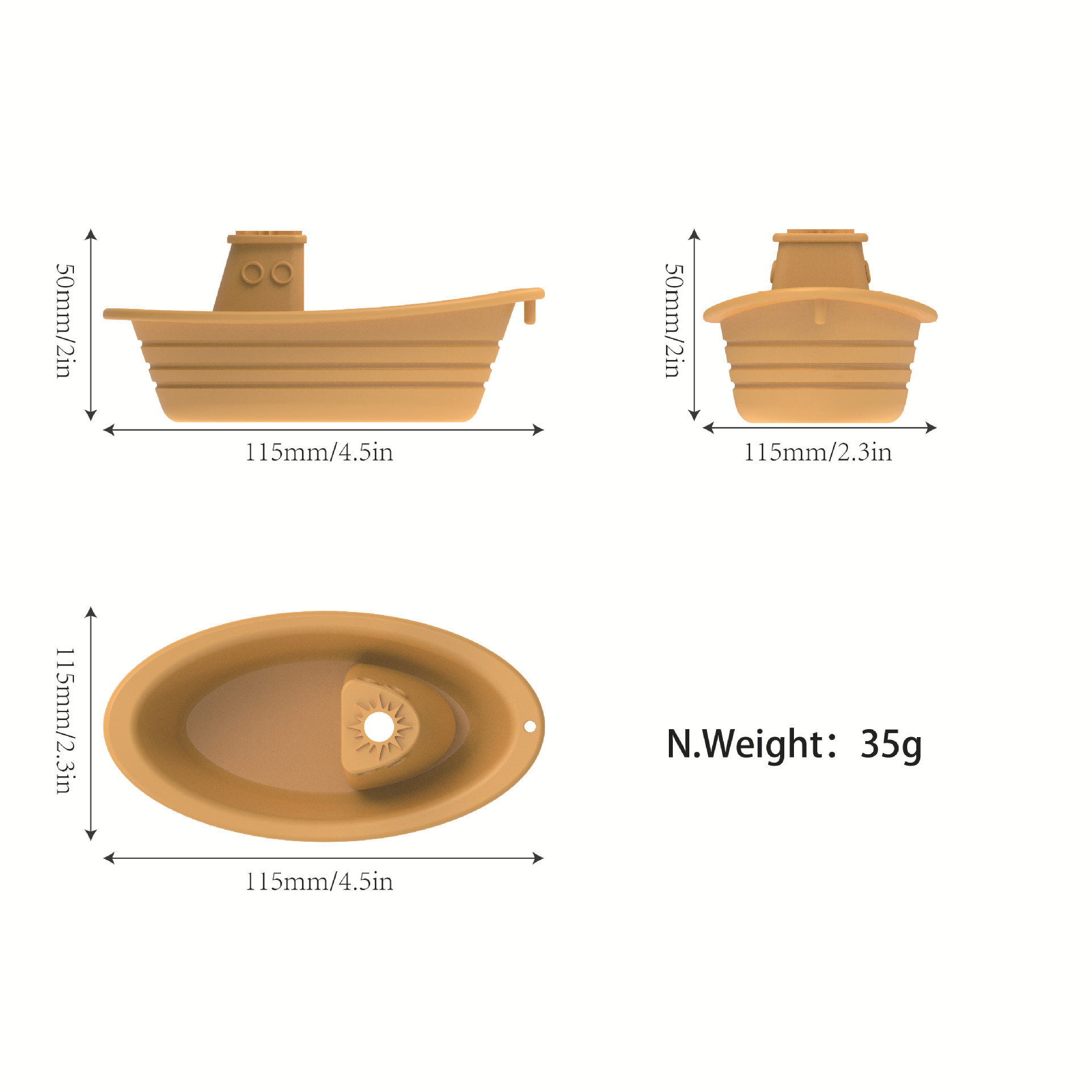 Silicone Boat Toy